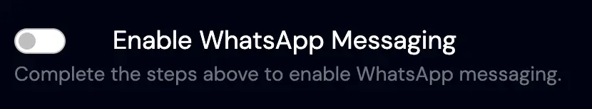 HostBuddy AI WhatsApp Messaging toggle switch in Integrations and Partnerships section.